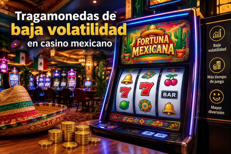 Tragamonedas de baja volatilidad: qué son y cómo funcionan en México